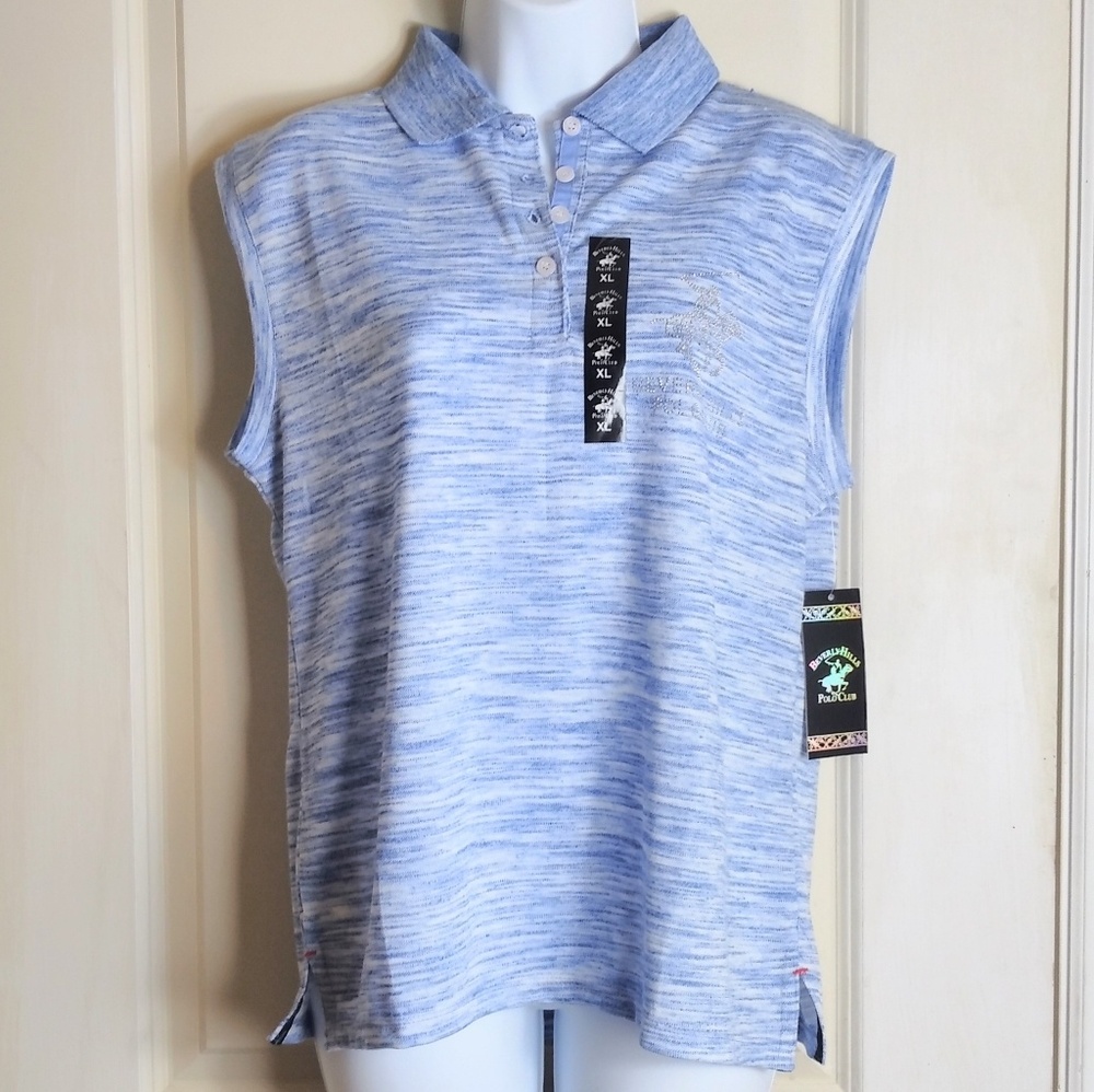 NEW Beverly Hills Polo Club Blue Polo shirt 